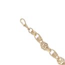 9ct Yellow Gold Patterned Tulip and Stars Bars Bracelet 8.5"