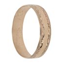 9ct Yellow Gold Patterned Edges Wedding Band 5mm