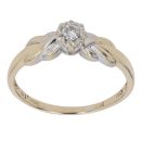 9ct Yellow Gold 0.10ct Brilliant Cut Diamond Solitaire Ring