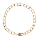9ct Yellow Gold Square Curb Bracelet 8"