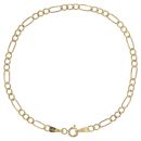 9ct Yellow Gold Figaro Bracelet 7.5"