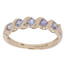 9ct Yellow Gold Tanzanite Five Stone Ring
