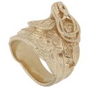 9ct Yellow Gold Patterned Saddle Ring