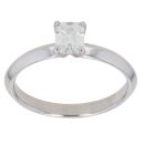 Platinum 0.50ct Emerald Cut Diamond Solitaire Ring