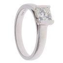 18ct White Gold 0.75ct Princess Cut Diamond Solitaire Ring