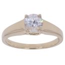 9ct Yellow Gold Cubic Zirconia Solitaire Ring