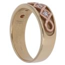 18ct Yellow and Rose Gold 0.15ct Brilliant Cut Diamond Clogau Ring