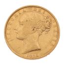 1872 Victoria Young Head UK Full Sovereign Coin