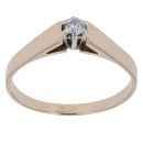 9ct Yellow Gold 0.10ct Brilliant Cut Diamond Solitaire Ring