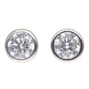 9ct White Gold 1.50ct Brilliant Cut Lab Grown Diamond Stud Earrings