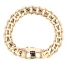 14ct Yellow Gold Monaco Curb Classic Plain Lock Bracelet 7.5"
