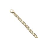 9ct Yellow Gold Double Link Fancy Bracelet 7.5"