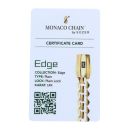 14ct Yellow Gold Monaco Curb Edge Plain Lock Chain 24"