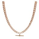 9ct Rose Gold T-Bar Rollerball Chain 20"