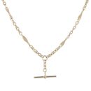 9ct Yellow Gold Barrel and Twist Albert Chain 18"