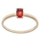 9ct Yellow Gold Garnet Single Stone Ring