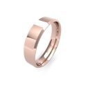18ct Rose Gold Soft Chamfered Edge Wedding Band 5mm