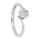 9ct White Gold 0.16ct Diamond Cluster Ring by Anya Belle