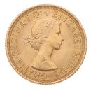 1963 Elizabeth II First Portrait UK Full Sovereign Coin