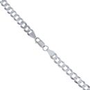 Silver Bevelled Flat Curb Chain 20"