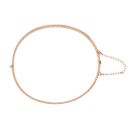 9ct Yellow and Rose Gold Celtic Hinged Bangle With Safety Chain
