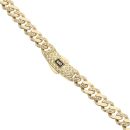 14ct Yellow Gold Monaco Classic Alternate Flex Lock Curb Chain 22"