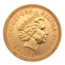 2003 Elizabeth II Fourth Portrait UK Half Sovereign Coin