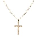 9ct Yellow Gold Crucifix Pendant And Chain 20"