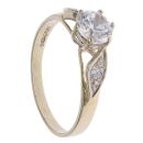 9ct Yellow Gold Cubic Zirconia Single Stone Ring