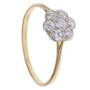18ct Yellow Gold 0.50ct Brilliant Cut Diamond Cluster Ring