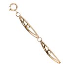 9ct Yellow Gold Patterned Swirl Bracelet 7.5"