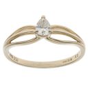 9ct Yellow Gold 0.23ct Pear Cut Diamond Solitaire Ring