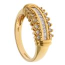 18ct Yellow Gold 0.33ct Brilliant and Princess Cut Diamond Fancy Ring