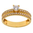 22ct Yellow Gold Cubic Zirconia Single Stone Ring
