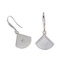 925 Sterling Silver Mother Of Pearl Shell Drop Earrings