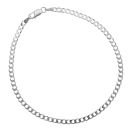 Silver Flat Curb Bracelet 8" By Icesia Gents