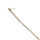 9ct Yellow and White Gold Cubic Zirconia Bracelet 7.5"