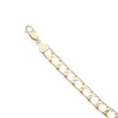 9ct Yellow Gold Rectangle Link Curb Bracelet 8.5"