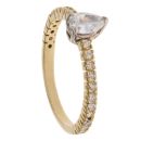 9ct Yellow Gold 0.70ct Pear And Brilliant Cut Diamond Solitaire Ring