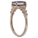 9ct Yellow Gold 0.20ct Baguette Cut Diamond and Abalone Fancy Ring