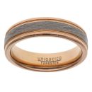 Unique & Co Tungsten And Carbide Rose Wedding Ring