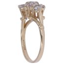 9ct Yellow Gold Cubic Zirconia Cluster Ring