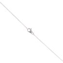9ct White Gold 0.05ct Diamond and Blue Topaz Pendant and Chain 16"