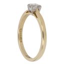 18ct Yellow Gold 0.25ct Princess Cut Diamond Solitaire Ring