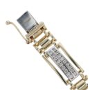 9ct Yellow and White Gold 2.50ct Brilliant Cut Diamond Fancy Bracelet 7.5"