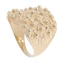 9ct Yellow Gold Five Row Keeper Ring