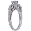 18ct White Gold 0.90ct Baguette and Brilliant Cut Diamond Five Stone Ring