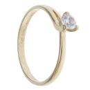 14ct Yellow Gold Cubic Zirconia Solitaire Ring