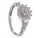 9ct White Gold 0.25ct Brilliant Cut Diamond Cluster Ring
