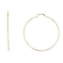 14ct Yellow Gold Diamond Cut Hoop Earrings